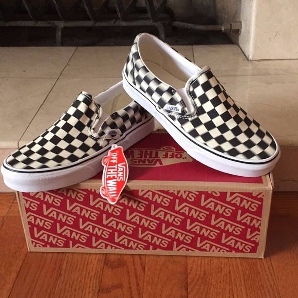 Vans Shoes - Vans checkered New w Box Classic slip on